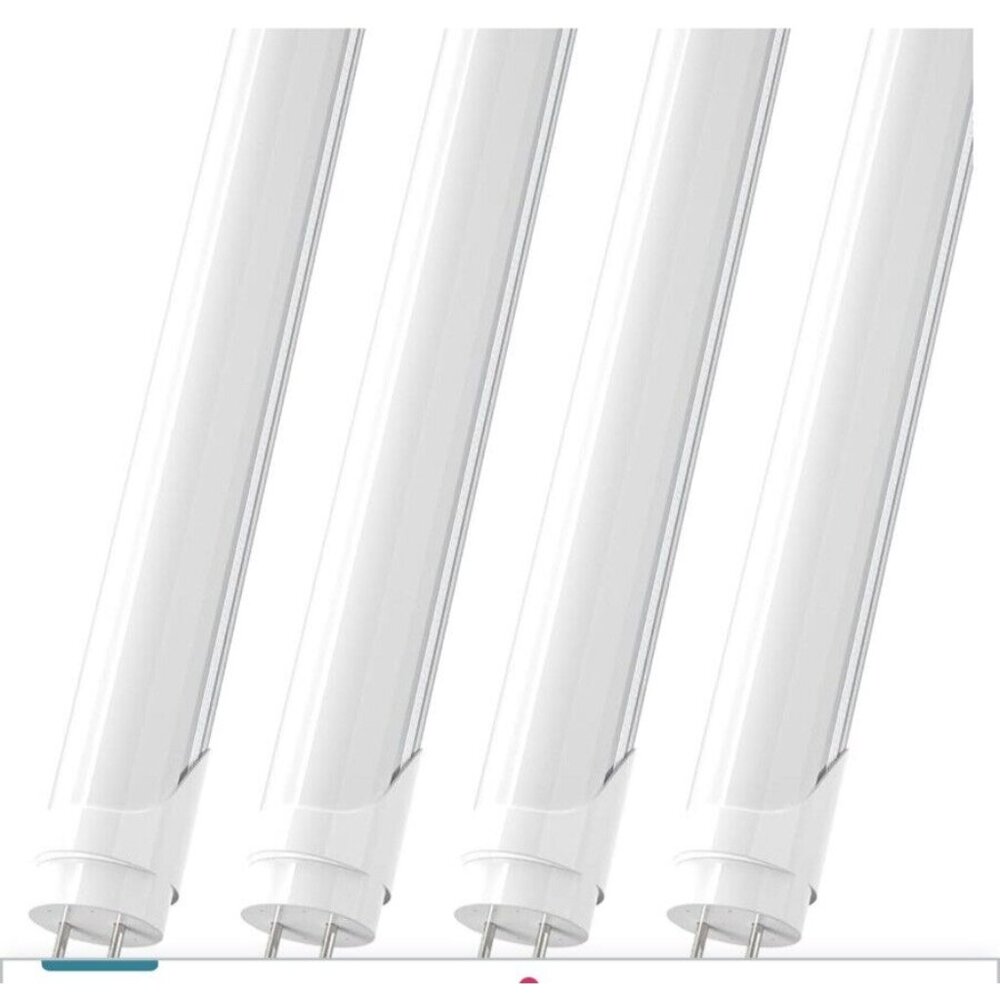 Frosted JESLED T8 T10 T12 LED 4FT B Light Bulbs, 24W 3000LM, 5000K 4pack